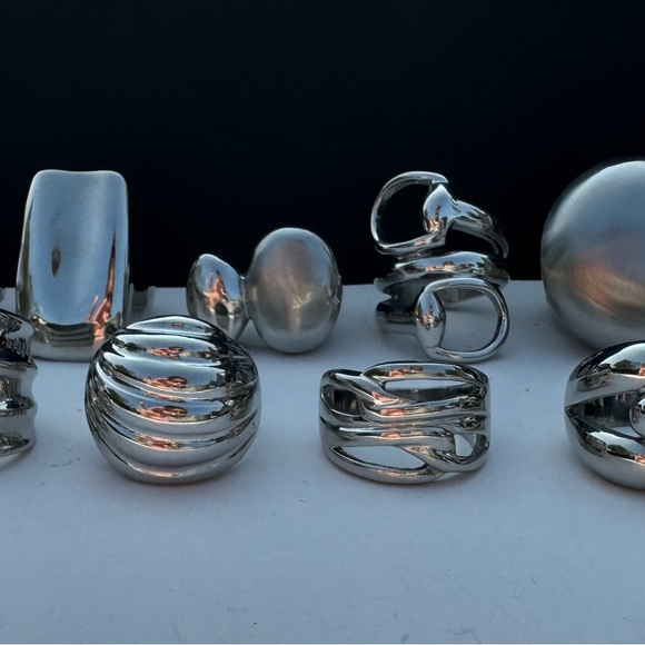 NEW set of 13 Stainless Steel rings Size 8 Women’s / Unisex Fashion Jewelry - Picture 3 of 3